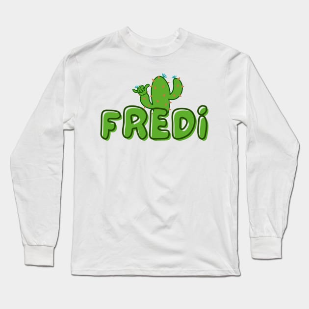 Fredi Cactus Design Long Sleeve T-Shirt by Fredi Wear